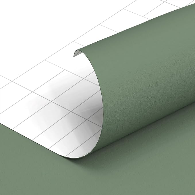 Yancorp 16"x394" Matte Sage Green Peel and Stick Wallpaper Removable Contact - Image 6