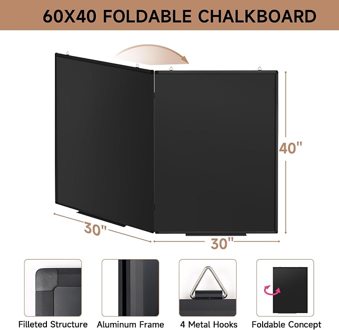 SELEAD Folding Magnetic Chalkboard - Image 5