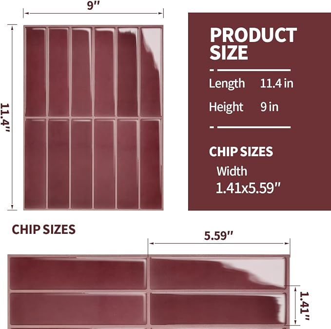 Peel and Stick Backsplash 3D Wall Tiles, Self-Adhesive, Oil Proof, Waterproof - Image 5