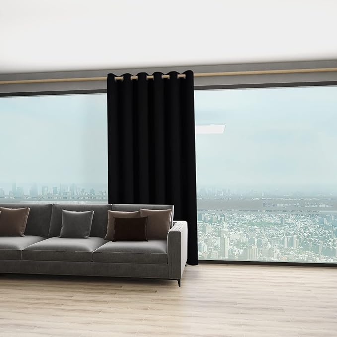BONZER Room Divider Curtain Grommet Thermal Insulated Wide Blackout Curtains - Image 4