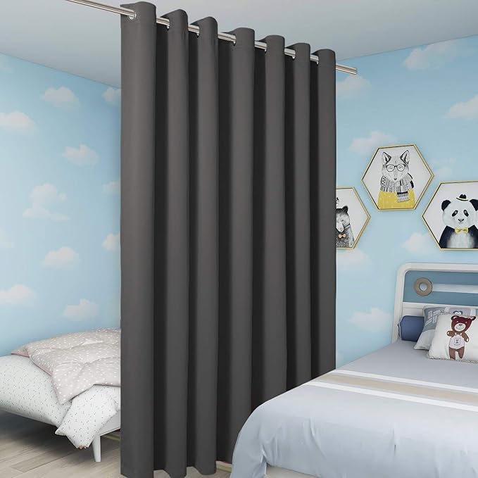 BONZER Extra Wide Room Divider Curtain Total Privacy Wall Grommet Top Thermal - Image 4