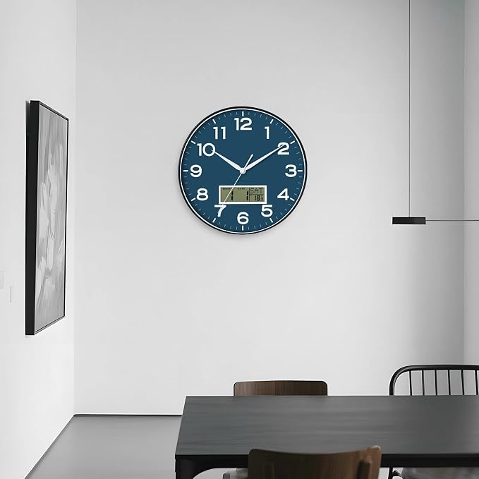 AKCISOT Wall Clock 12 Inch, Non-Ticking Silent Battery Operated Analog - Image 6