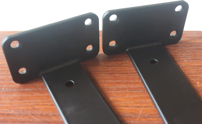 16 Pack - 5 inch Black Hidden L Shelf Bracket Iron Floating Shelf Brackets - Image 3