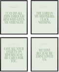 Locomiss Sage Green Christian Wall Art Decor Posters, Minimalist Jesus by Unknown