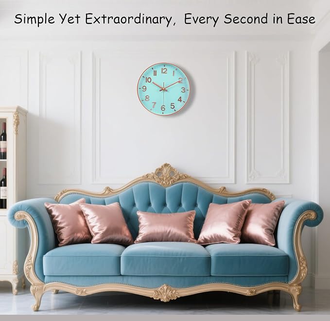 Wall Clocks Battery Operated, 12 Inch Non Ticking Digital Wall Clock, Silent - Image 2