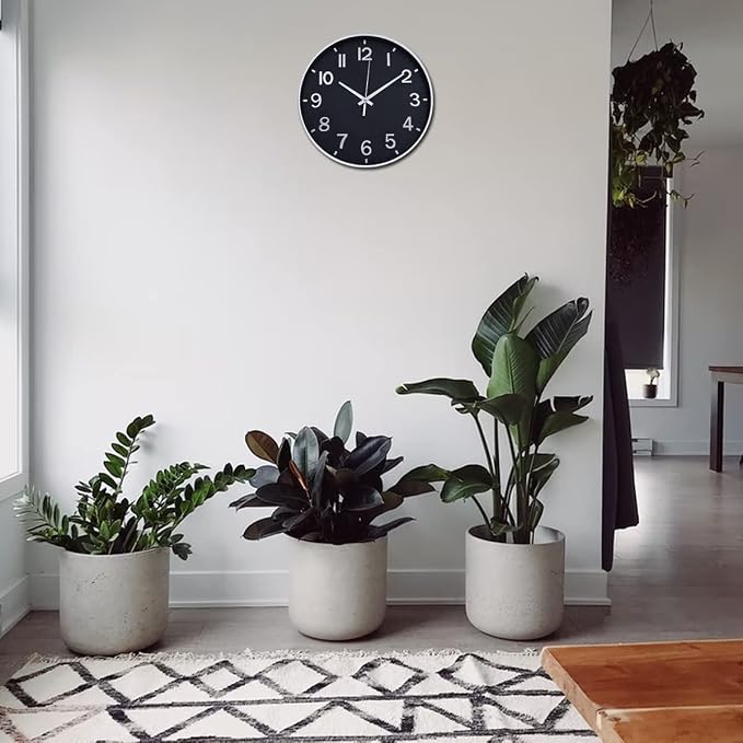 HZDHCLH Modern Wall Clocks Battery Operated, 12 inch Silent Non Ticking Round - Image 3