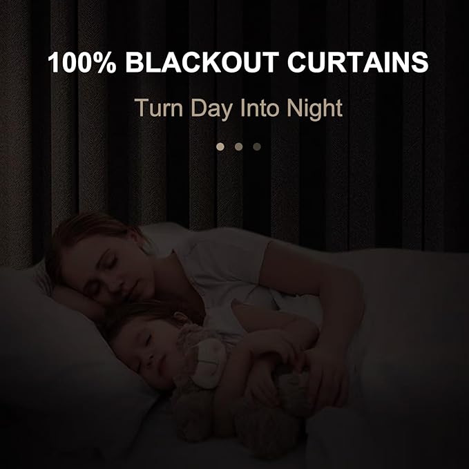100% Blackout Shield Olive Green Linen Blackout Curtains - Image 2