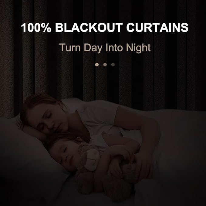 100% Blackout Shield Linen Blackout Curtains - Image 3