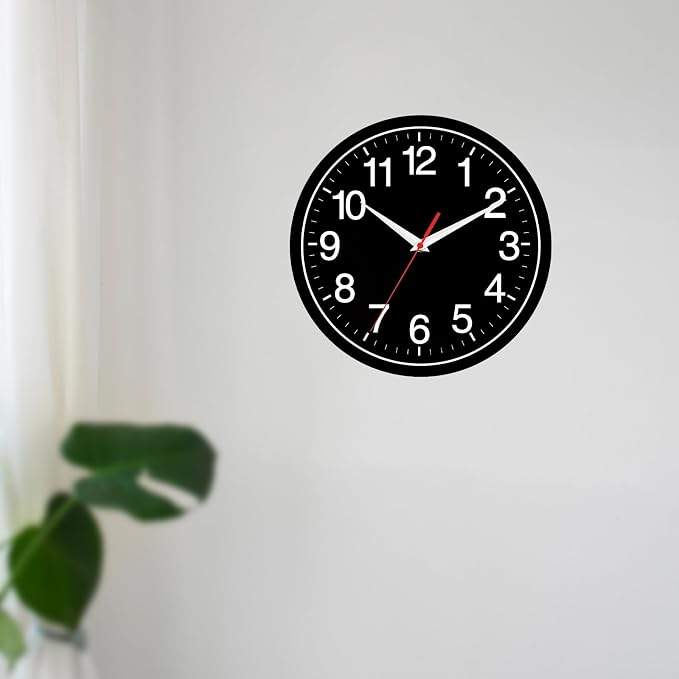 Rohioue Wall Clock Modern 8 Inch Battery Operated Silent Non Ticking Small - Image 4