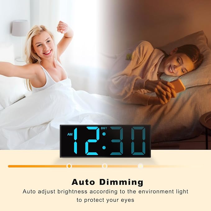 JALL 12'' Large Digital Wall Clock, Big LED Number Dispaly, Night Light - Image 7