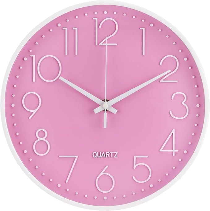 Wall Clock Non-Ticking Silent Modern Simple Style Round Decor Clock by BAKBRAND