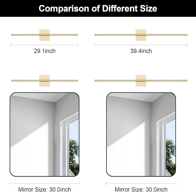 Battery Operated Wall Sconce, 3000K-6000K Dimmable Gold Wall Lights - Image 9