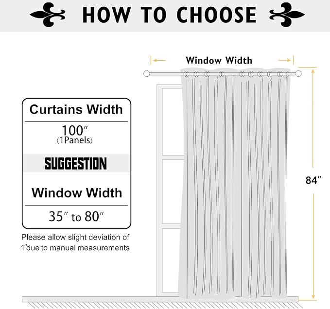 ChrisDowa Room Divider Curtain 84 Inches Long, Wide Blackout Sliding Door - Image 6