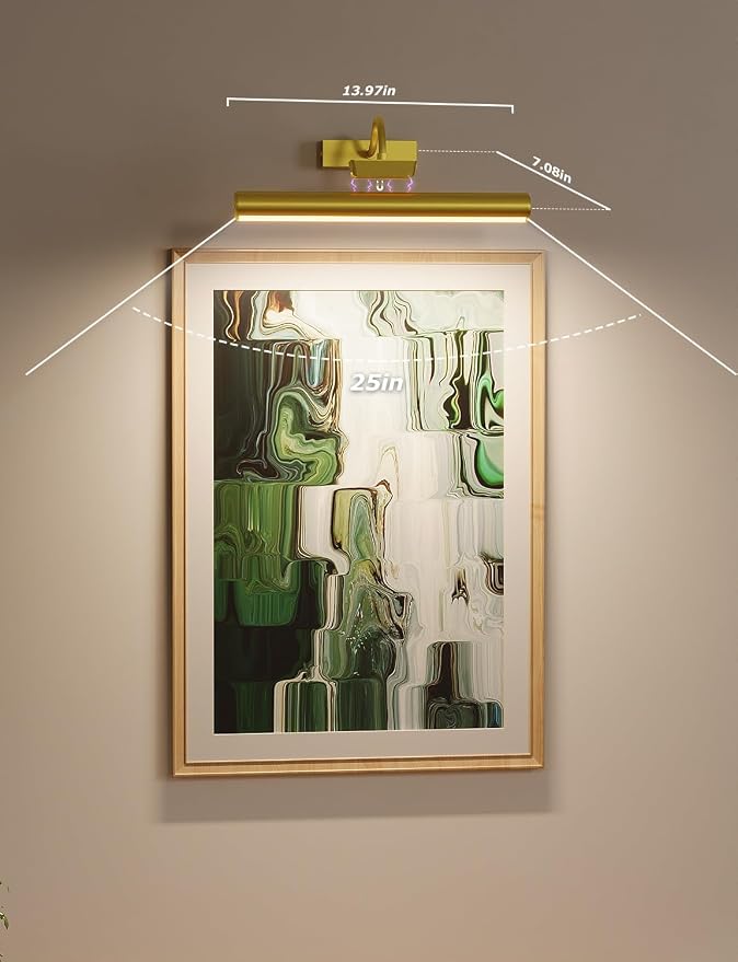 Picture Light Battery Operated, 13in Wireless Art Light - Image 5