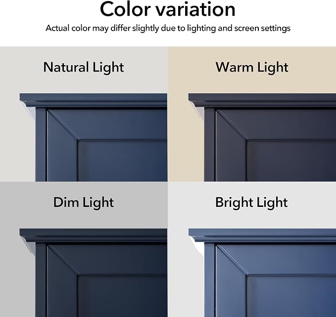 VANIRROR Bathroom Wall Cabinet Navy Blue Over Toilet Storage Cabinets 24x30 in - Image 4