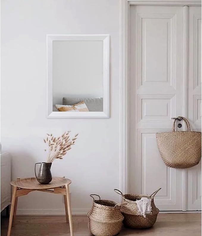 AAZZKANG Rectangular Wall Mirror Decorative Wood Framed Mirrors Large 20"x16" - Image 5
