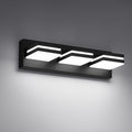 Modern LED Small Bathroom Lights Fixtures 3-Light, Metal Black Acrylic Wall by JZEKVN