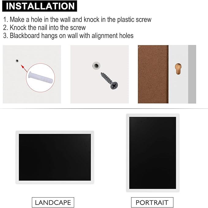 Magnetic Chalkboard Black Board 46 x 32, Extra Large Chalk Board Blackboard - Image 7