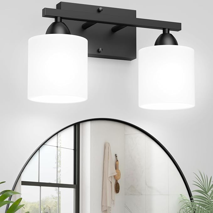 Black Bathroom Lights Over Mirror, Anti-rust Vanity Light Fixture by Dekang