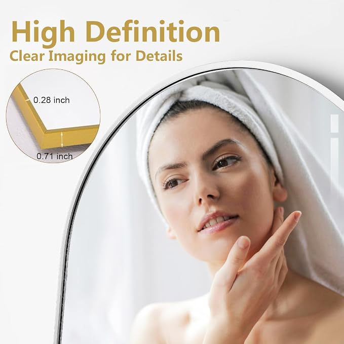 Rowjut Floor Mirror Arched Mirror Full Length 56"X20"Full Length Mirror can be - Image 3
