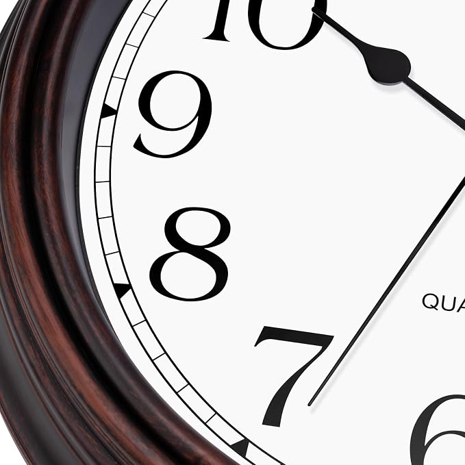 Foxtop 12 Inch Wall Clocks Battery Operated Silent Non-Ticking Classic Vintage - Image 4