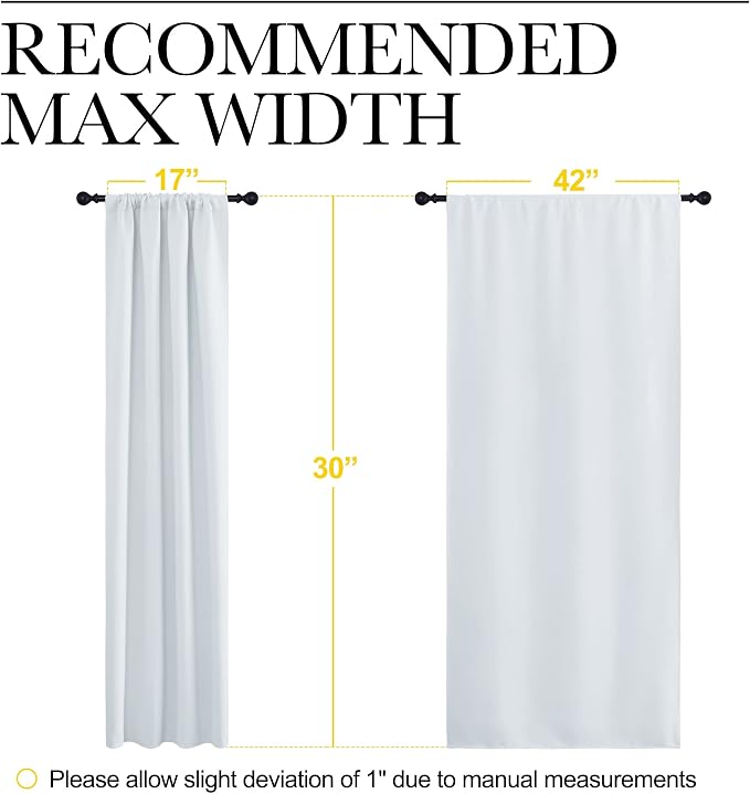 NICETOWN Greyish White Window Curtain Panels, RV Bunk Curtains, Thermal - Image 7