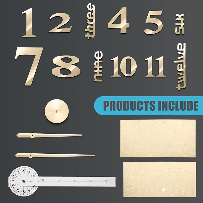 Junkin 3D Large Frameless DIY Wall Clock Modern Decor Family Quote Wall - Image 2