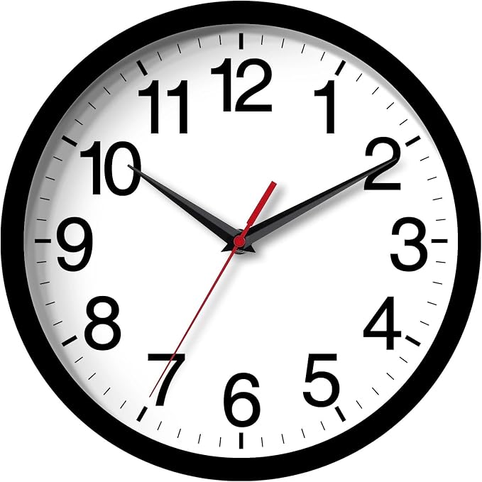 Rohioue Wall Clock Modern 8 Inch Battery Operated Silent Non Ticking Small by RohioueWallClock