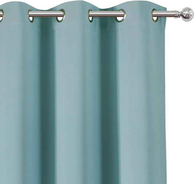 LEMOMO Stone Blue Thermal Blackout Curtains/42 x 95 Inch/Set of 2 Panels Room - Image 6