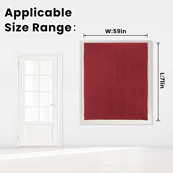 Self Adhesive Curtains, Stick Curtain Blackout Shades Window Cover Curtains - Image 7