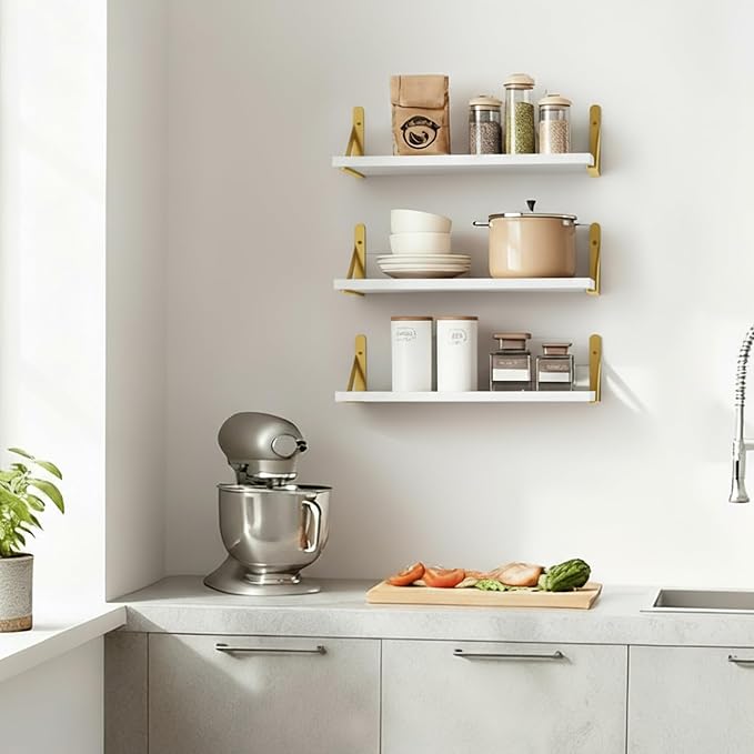 Fixwal Floating Shelves for Wall, Wood Wall Mounted Shelves for Bedroom - Image 7