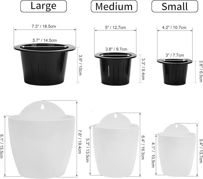 3 Pack Self Watering Wall Hanging Planter Pots Vertical Garden Window Hang - Image 7