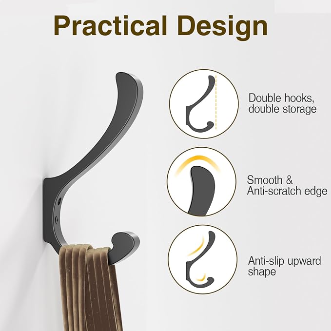 Hanging Coat Hooks Wall Mount - Image 4
