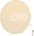 Minimalist LED Digital Wall Clock – USB Powered | Beige Lenin Style | 12/24 Hour by Leafre