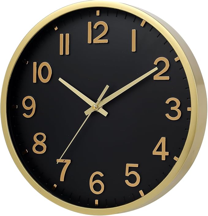Wall Clocks Battery Operated 10 inch Modern Wall Clock, Silent Non Ticking Wall - Image 2