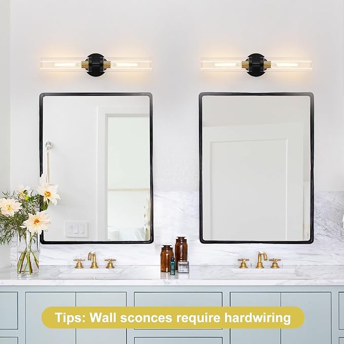 Indoi Hardwired Wall Sconces Set of Two, Modern Sconces Wall Decor Set of 2 - Image 6