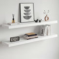Homeforia White Floating Shelves 36 inch, High End Solid Real Wood 36inch by Homeforia