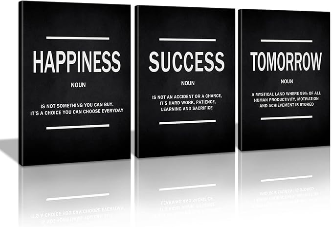 KAWAHONE Success Quotes Wall Art, Motivational Entrepreneur Tomorrow Poster by KAWAHONE