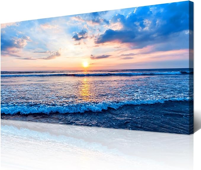 Wapluam Large Canvas Wall Art For Living Room Office Wall Decor Beach Pictures by Wapluam