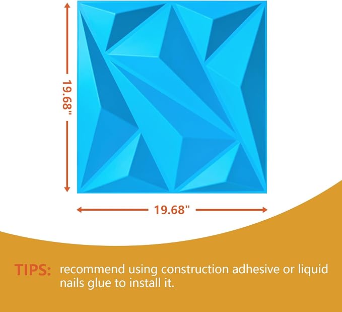3D Wall Panel Diamond for Interior Wall Decor, Waterproof, Heat Resistant PVC - Image 2