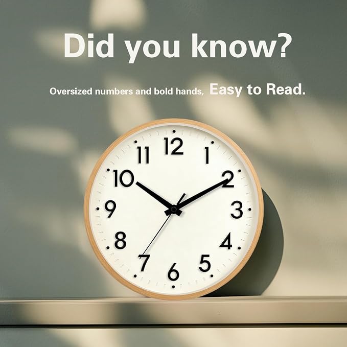 Mosewa Wall Clock 8 Inch, Battery Operated Silent Non-Ticking Modern Analog - Image 5