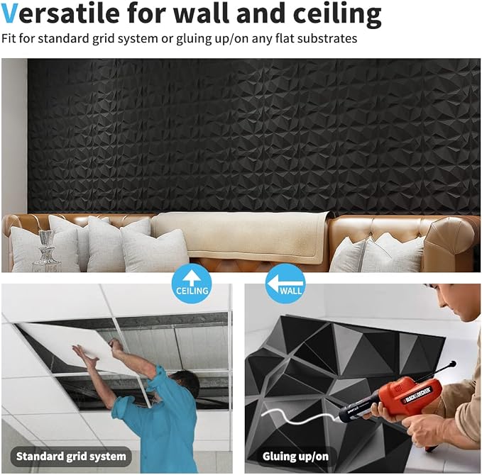 Art3d Decorative 3D Wall Panels in Diamond Design - Image 7
