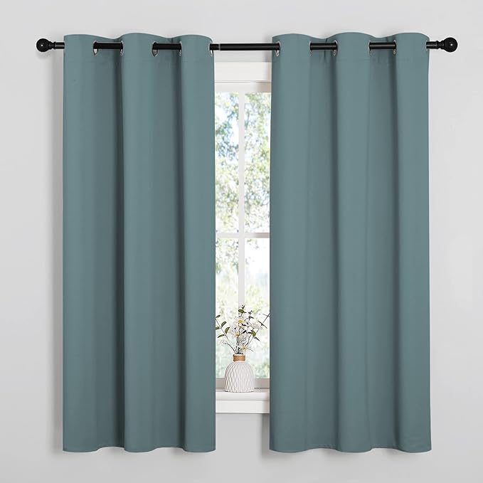 NICETOWN Modern Greyish Blue Blackout Curtains Noise Reducing, Thermal by NICETOWN