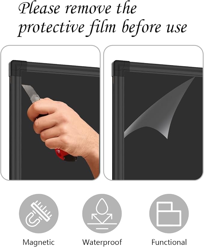 XBoard Magnetic Chalkboard 48 x 31 inch Chalk Board/Black Board, Display - Image 4