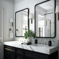 USHOWER 2-Pack Black Bathroom Mirrors by USHOWER