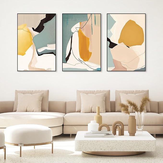 MPLONG Wall Art, Frame Canvas Wall Art Set, Striking Modern Minimalism - Image 2