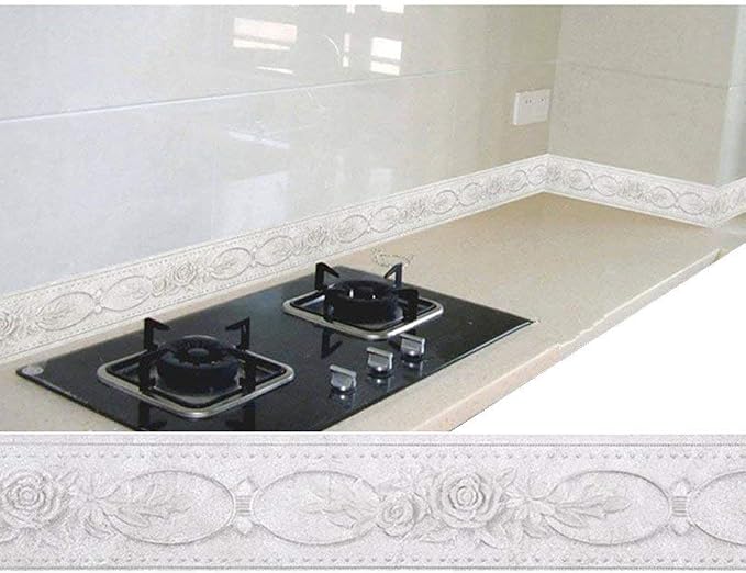 UPREDO 3D Decorative Floral Molding Waterproof Wallpaper Border Peel and Stick - Image 5