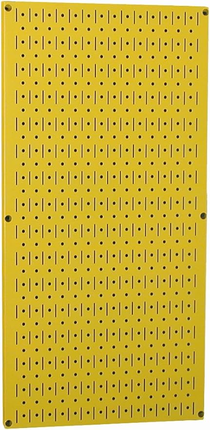 Wall Control Pegboard 32in x 16in Yellow Metal Pegboard Tool Board Panel by Wall+Control