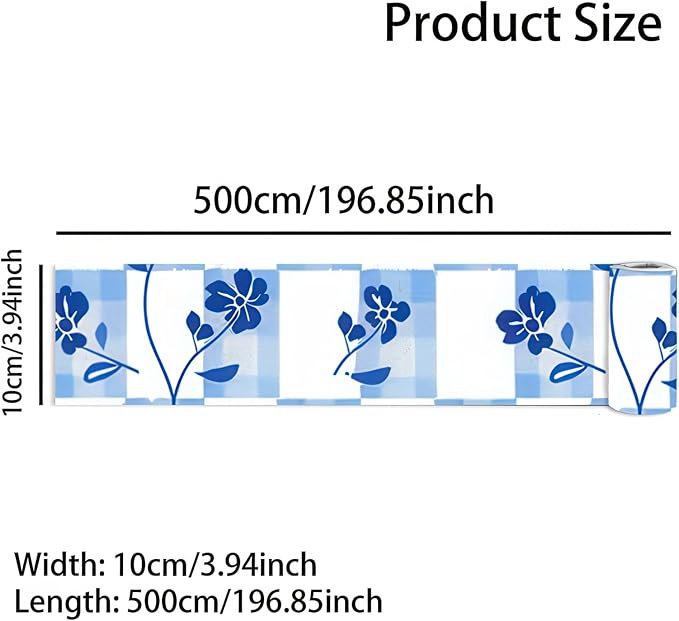 HOMETITUTE Wallpaper Border 4x196 Inch Peel and Stick PVC Wall Border Wallpaper - Image 5