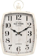 Menterry Large Retro Rectangle Wall Clock, Battery Operated Silent Decor Wall by Menterry